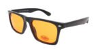 W2450 202403 Shiny Black Orange Lens